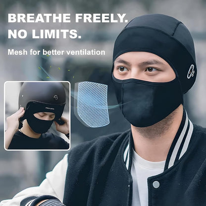 Ice silk face protection cycling hood