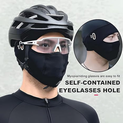 Ice silk face protection cycling hood