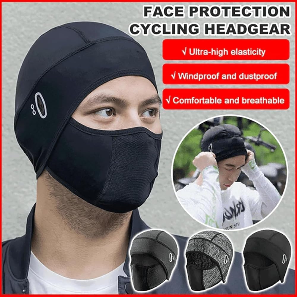 Ice silk face protection cycling hood